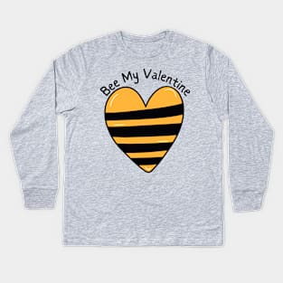 Bee My Valentine Kids Long Sleeve T-Shirt